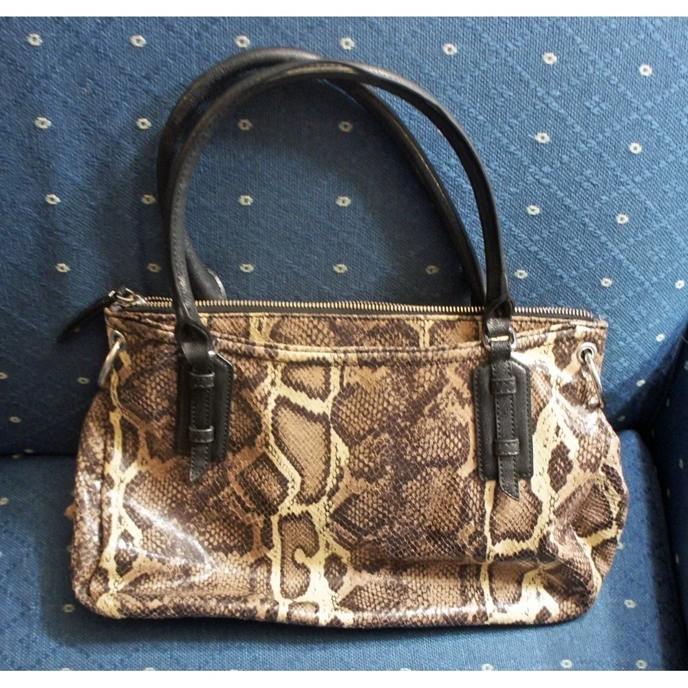 Simply Vera Wang Faux Snakeskin Ladies HandBag